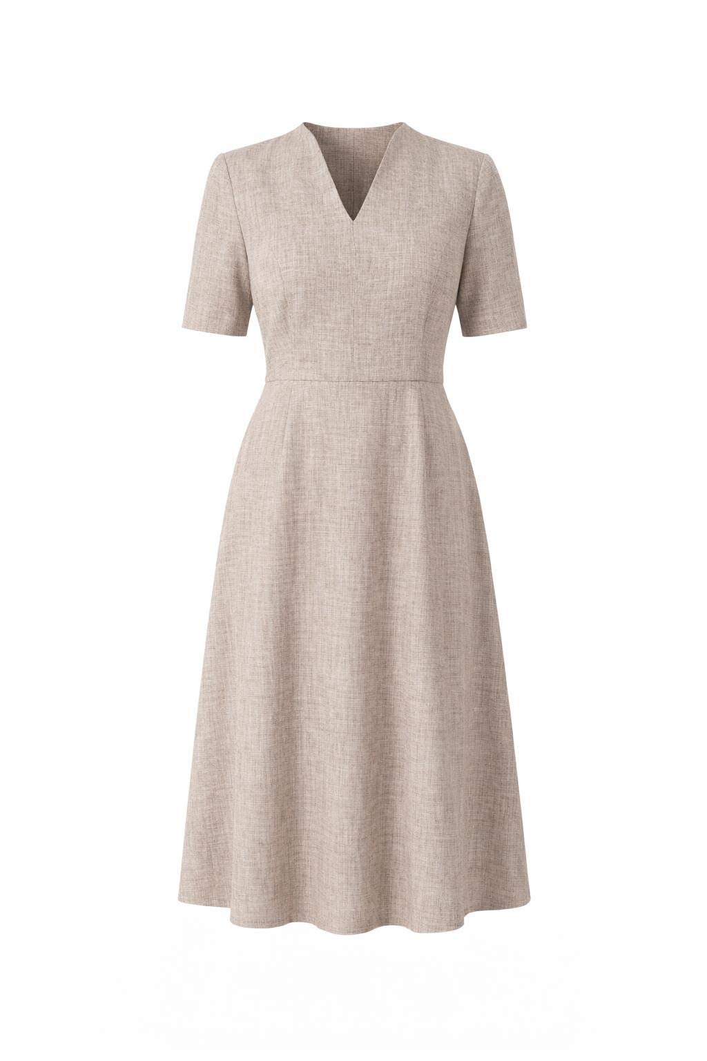 Aurora Texture Cream Flare Dress