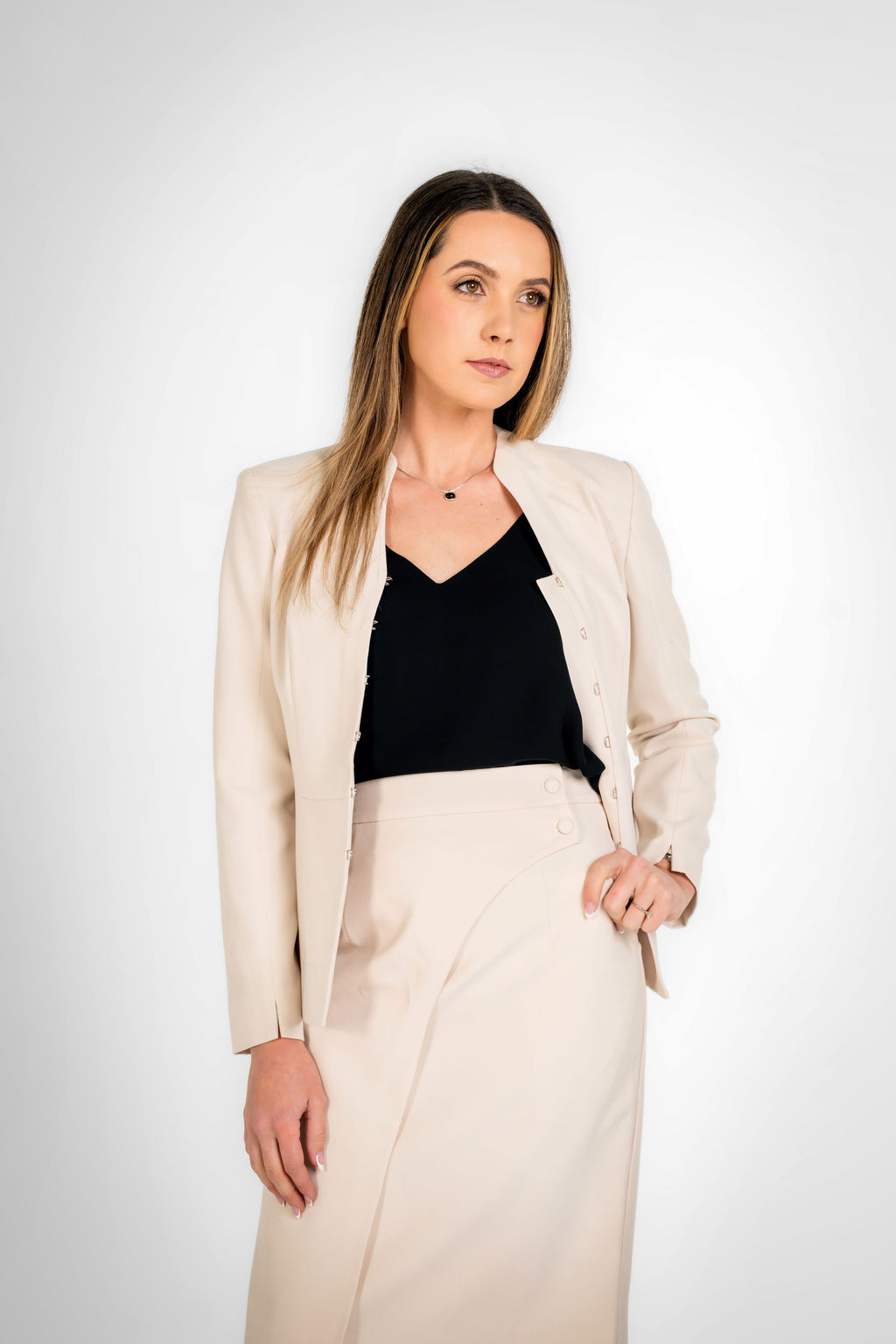 Helena Oatmeal Short Skirt