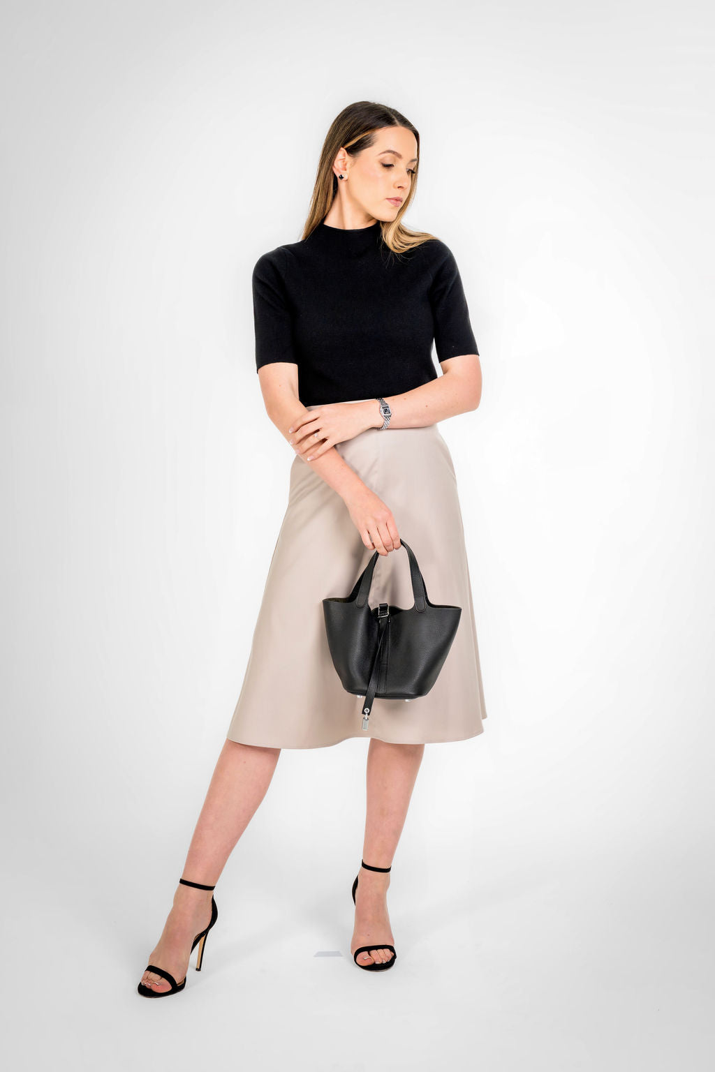 Claire Black Knitwear